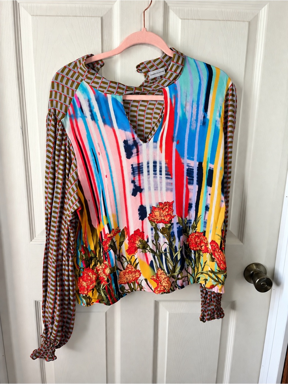 Anthropologie Bright Multi-Color Blouse